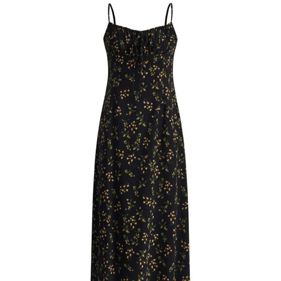 Fabrique Nora Floral Slip Camin Dress in Mulberry Silk Crepe - Picture 5 of 11